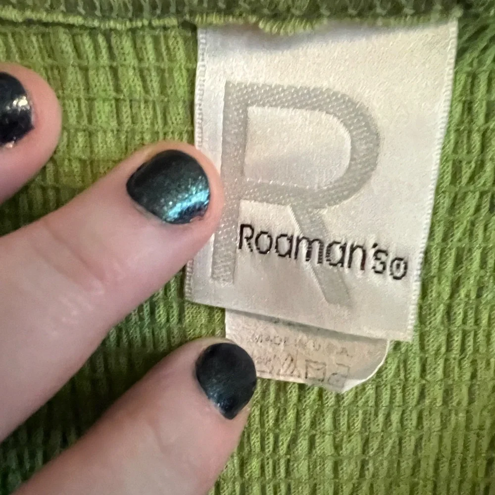 Roaman's Green Tank Top Size 1X - Picture 2 of 6